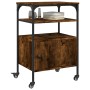 Soporte de impresora 3 niveles roble ahumado 50x40x76 cm de , Soportes para impresoras - Ref: Foro24-842293, Precio: 67,80 €,...