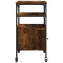 Soporte de impresora 3 niveles roble ahumado 50x40x76 cm de , Soportes para impresoras - Ref: Foro24-842293, Precio: 67,80 €,...
