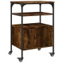 Soporte de impresora 3 niveles roble ahumado 50x40x76 cm de , Soportes para impresoras - Ref: Foro24-842293, Precio: 67,80 €,...