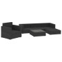Set muebles de jardín 6 piezas y cojines ratán sintético negro de vidaXL, Conjuntos de jardín - Ref: Foro24-46745, Precio: 48...