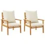 Sillón de jardín con cojines 2 uds madera maciza acacia de , Sillas de jardín - Ref: Foro24-366375, Precio: 172,92 €, Descuen...