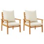Sillón de jardín con cojines 2 uds madera maciza acacia de , Sillas de jardín - Ref: Foro24-366375, Precio: 175,34 €, Descuen...