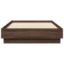 Estructura de cama madera de ingeniería marrón roble 90x190 cm de , Camas y somieres - Ref: Foro24-839636, Precio: 96,69 €, D...