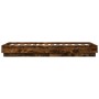 Estructura de cama madera de ingeniería roble ahumado 90x190 cm de , Camas y somieres - Ref: Foro24-839634, Precio: 83,20 €, ...