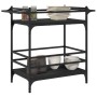Carrito de cocina de madera de ingeniería negro 82x40x78,5 cm de , Carros de cocina y comedor - Ref: Foro24-842361, Precio: 5...