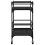 Carrito de cocina de madera de ingeniería negro 82x40x78,5 cm de , Carros de cocina y comedor - Ref: Foro24-842361, Precio: 5...