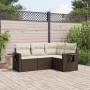 Set de sofás de jardín 4 pzas y cojines ratán sintético marrón de , Conjuntos de jardín - Ref: Foro24-3252450, Precio: 311,96...