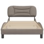 Estructura de cama con cabecero de tela gris taupe 100x200 cm de , Camas y somieres - Ref: Foro24-3207755, Precio: 157,59 €, ...