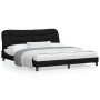 Estructura de cama con cabecero de tela negro 180x200 cm de , Camas y somieres - Ref: Foro24-3207788, Precio: 254,45 €, Descu...