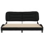 Estructura de cama con cabecero de tela negro 180x200 cm de , Camas y somieres - Ref: Foro24-3207788, Precio: 254,45 €, Descu...