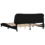 Estructura de cama con cabecero de tela negro 180x200 cm de , Camas y somieres - Ref: Foro24-3207788, Precio: 254,45 €, Descu...