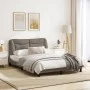 Bed frame with headboard in taupe gray fabric 140x190 cm by , Beds and slatted bases - Ref: Foro24-3207769, Price: 213,06 €, ...