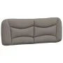 Bed frame with headboard in taupe gray fabric 140x190 cm by , Beds and slatted bases - Ref: Foro24-3207769, Price: 213,06 €, ...