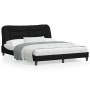 Estructura de cama con cabecero de tela negro 160x200 cm de , Camas y somieres - Ref: Foro24-3207781, Precio: 266,56 €, Descu...