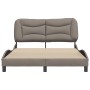 Estructura de cama con cabecero de tela gris taupe 140x200 cm de , Camas y somieres - Ref: Foro24-3207776, Precio: 238,88 €, ...