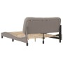 Estructura de cama con cabecero de tela gris taupe 140x200 cm de , Camas y somieres - Ref: Foro24-3207776, Precio: 238,88 €, ...