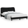 Estructura de cama con cabecero de tela negro 120x200 cm de , Camas y somieres - Ref: Foro24-3207760, Precio: 178,31 €, Descu...