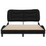 Estructura de cama con cabecero de tela negro 120x200 cm de , Camas y somieres - Ref: Foro24-3207760, Precio: 178,31 €, Descu...