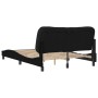 Estructura de cama con cabecero de tela negro 120x200 cm de , Camas y somieres - Ref: Foro24-3207760, Precio: 178,31 €, Descu...