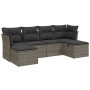 Set de muebles de jardín 6 pzas y cojines ratán sintético gris de , Conjuntos de jardín - Ref: Foro24-3263236, Precio: 327,81...