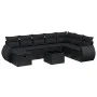 Set de sofás de jardín 8 piezas y cojines ratán sintético negro by , Garden sets - Ref: Foro24-3264211, Price: 593,18 €, Disc...