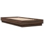 Estructura de cama madera de ingeniería roble marrón 90x200 cm de , Camas y somieres - Ref: Foro24-839608, Precio: 103,27 €, ...