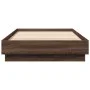 Brown oak engineered wood bed frame 90x200 cm by , Beds and slatted bases - Ref: Foro24-839608, Price: 101,29 €, Discount: %