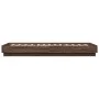 Brown oak engineered wood bed frame 90x200 cm by , Beds and slatted bases - Ref: Foro24-839608, Price: 101,29 €, Discount: %