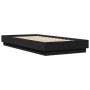 Estructura de cama madera de ingeniería negra 90x200 cm de , Camas y somieres - Ref: Foro24-839603, Precio: 90,88 €, Descuent...