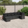 Set de comedor de jardín 7 pzas y cojines ratán sintético negro de , Conjuntos de jardín - Ref: Foro24-3263191, Precio: 446,4...