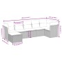 Set de comedor de jardín 7 pzas y cojines ratán sintético negro de , Conjuntos de jardín - Ref: Foro24-3263191, Precio: 446,4...