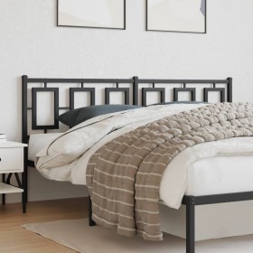 Cabecero de metal negro 180 cm de , Cabeceros y pies de cama - Ref: Foro24-374277, Precio: 49,63 €, Descuento: %