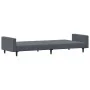 Sofá cama de 2 plazas con taburete terciopelo gris oscuro de , Sofás - Ref: Foro24-3216237, Precio: 303,63 €, Descuento: %
