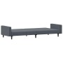 Sofá cama de 2 plazas con taburete terciopelo gris oscuro de , Sofás - Ref: Foro24-3216237, Precio: 309,92 €, Descuento: %