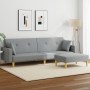 Sofá cama de 2 plazas con taburete tela gris claro de , Sofás - Ref: Foro24-3216240, Precio: 330,79 €, Descuento: %