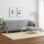 Sofá cama de 2 plazas con taburete tela gris claro de , Sofás - Ref: Foro24-3216240, Precio: 338,11 €, Descuento: %