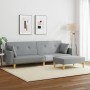 Sofá cama de 2 plazas con taburete tela gris claro de , Sofás - Ref: Foro24-3216240, Precio: 330,79 €, Descuento: %