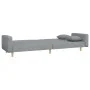 Sofá cama de 2 plazas con taburete tela gris claro de , Sofás - Ref: Foro24-3216240, Precio: 338,11 €, Descuento: %