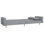 Sofá cama de 2 plazas con taburete tela gris claro de , Sofás - Ref: Foro24-3216240, Precio: 330,79 €, Descuento: %
