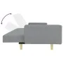 Sofá cama de 2 plazas con taburete tela gris claro de , Sofás - Ref: Foro24-3216240, Precio: 338,11 €, Descuento: %