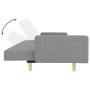 Sofá cama de 2 plazas con taburete tela gris claro de , Sofás - Ref: Foro24-3216240, Precio: 330,79 €, Descuento: %