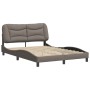 Estructura de cama con cabecero de tela gris taupe 120x200 cm de , Camas y somieres - Ref: Foro24-3207762, Precio: 218,91 €, ...