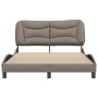 Estructura de cama con cabecero de tela gris taupe 120x200 cm de , Camas y somieres - Ref: Foro24-3207762, Precio: 218,91 €, ...