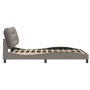 Estructura de cama con cabecero de tela gris taupe 120x200 cm de , Camas y somieres - Ref: Foro24-3207762, Precio: 218,91 €, ...