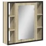Armario con espejo de baño madera roble Sonoma 60x16x60 cm de , Tocadores - Ref: Foro24-842427, Precio: 77,29 €, Descuento: %