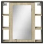 Armario con espejo de baño madera roble Sonoma 60x16x60 cm de , Tocadores - Ref: Foro24-842427, Precio: 77,29 €, Descuento: %