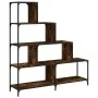 Librería con 4 peldaños madera roble ahumado 139x33,5x149 cm de , Librerías y estanterías - Ref: Foro24-842478, Precio: 139,5...