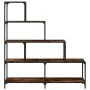 Librería con 4 peldaños madera roble ahumado 139x33,5x149 cm de , Librerías y estanterías - Ref: Foro24-842478, Precio: 139,5...