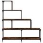 Librería con 4 peldaños madera roble ahumado 139x33,5x149 cm de , Librerías y estanterías - Ref: Foro24-842478, Precio: 142,1...