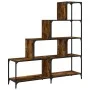 Librería con 4 peldaños madera roble ahumado 139x33,5x149 cm de , Librerías y estanterías - Ref: Foro24-842478, Precio: 139,5...